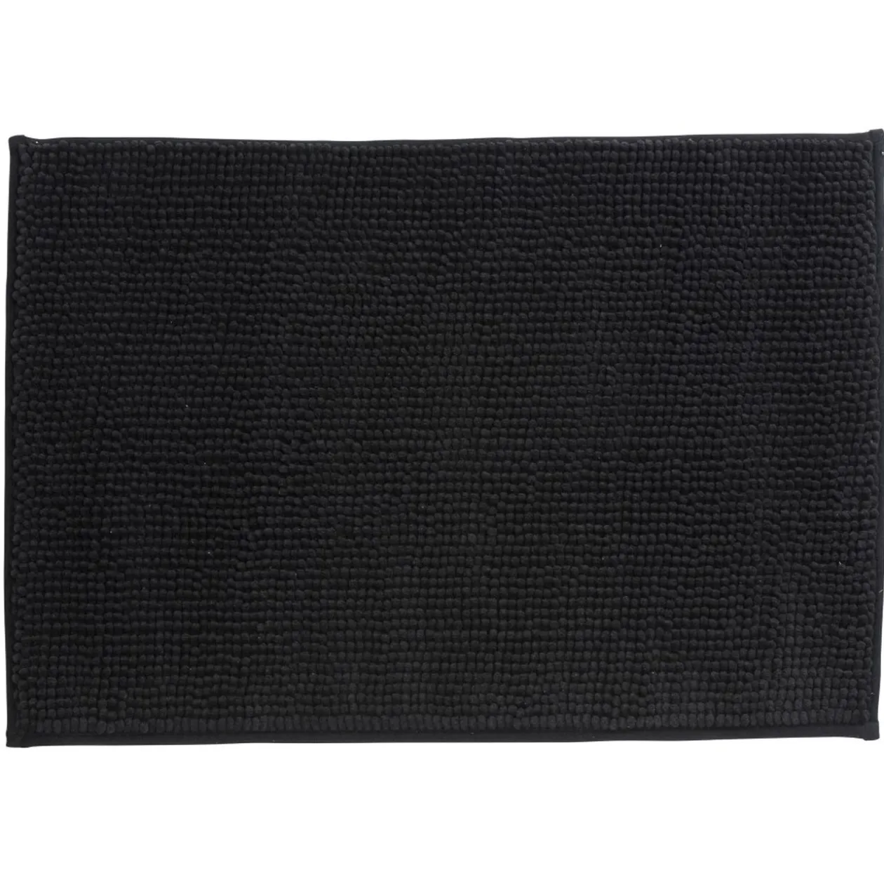 Tapis de salle de bain chenille noir 45x65cm