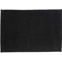 Tapis de salle de bain chenille noir petit modèle