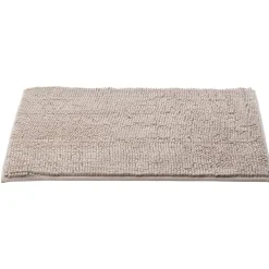 Tapis de salle de bain chenille taupe 45x65cm