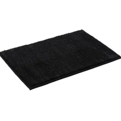Tapis de salle de bain chenille noir grand modèle
