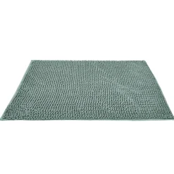Tapis de salle de bain chenille vert 80x50 cm