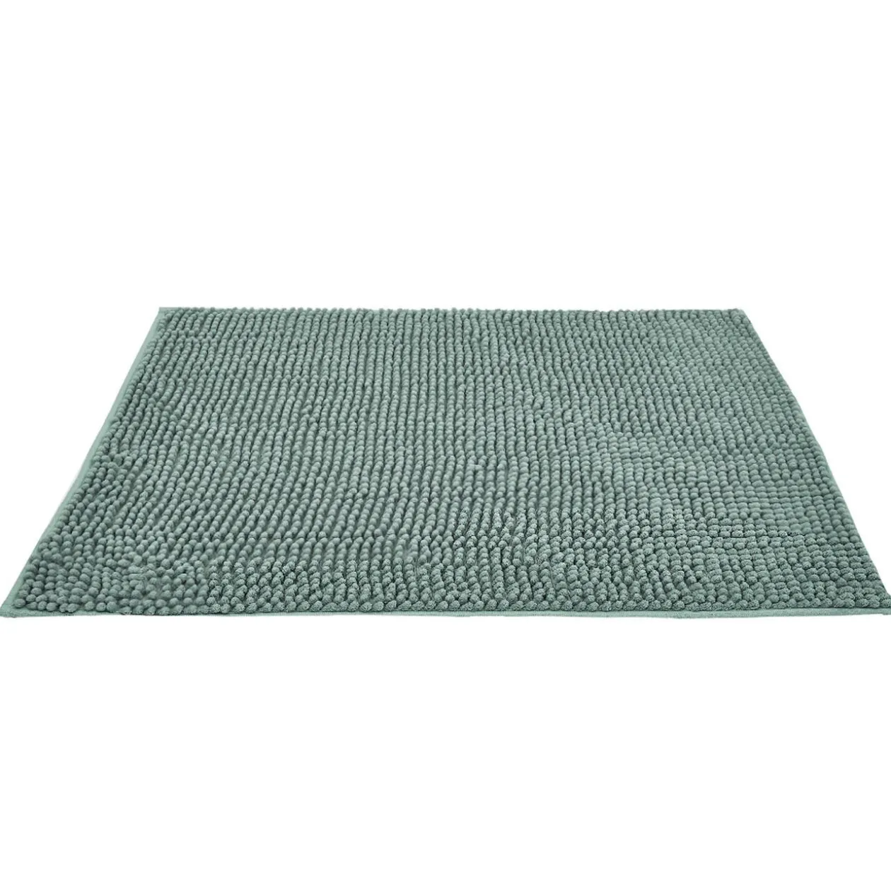 Tapis de salle de bain chenille vert 80x50 cm