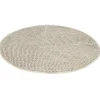 Tapis de salle de bain chenille rond beige Ø70 cm