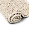 Tapis de salle de bain chenille taupe 65x45 cm