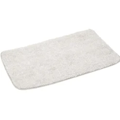 Tapis de salle de bain gris en polyester