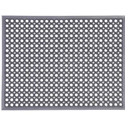 Tapis d'entrée caillebotis en pvc noir