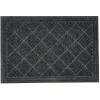 Tapis d'entrée en polyester gris foncé