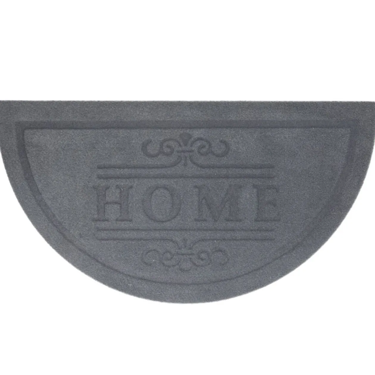 Tapis d'entrée noir Home forme demi-lune 60x40cm