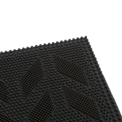 Tapis d'entrée rectangulaire picot antidérapant noir