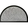 Tapis d'extérieur demi lune motif rosace relief 45x75cm