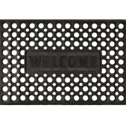 Tapis d'extérieur grattant antidérapent inscription Welcome 60x40 cm