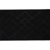 Tapis d'extérieur noir design losanges 75x45 cm