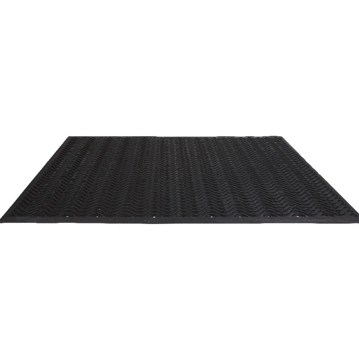 Tapis d'extérieur noir grand format