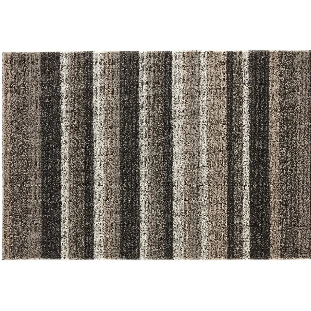 Tapis d'extérieur rayé marron beige 60x40 cm