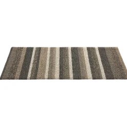 Tapis d'extérieur rayé marron beige 60x40 cm