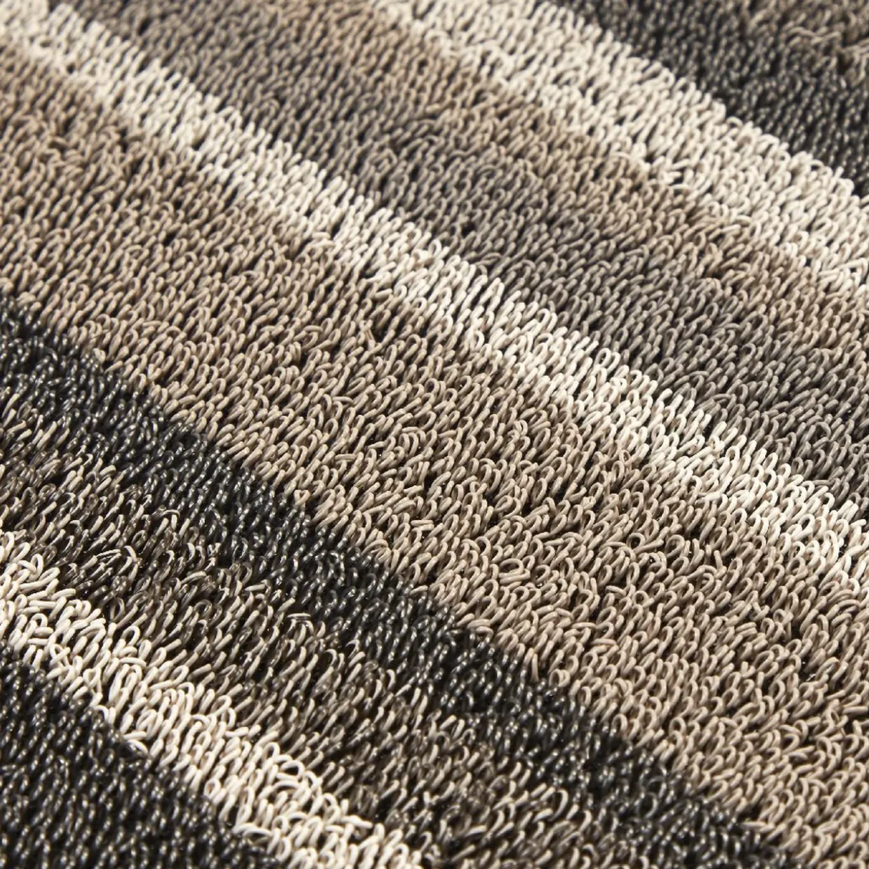 Tapis d'extérieur rayé marron beige 60x40 cm