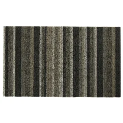 Tapis d'extérieur rayé marron beige 75x45 cm