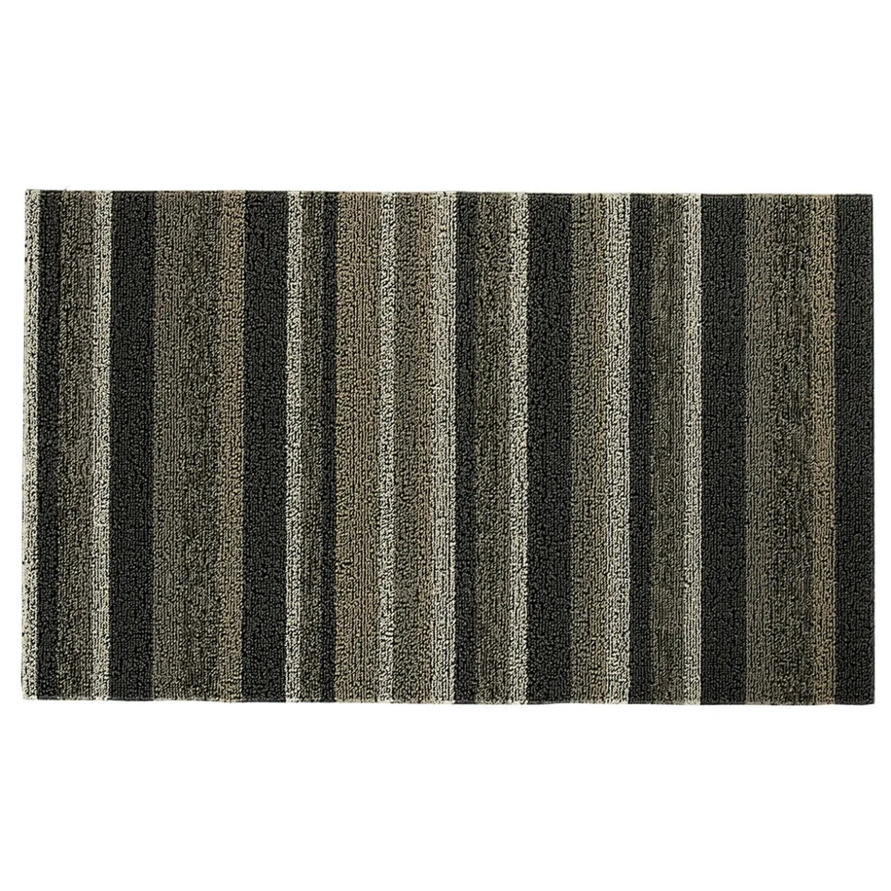 Tapis d'extérieur rayé marron beige 75x45 cm