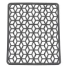 Tapis d'évier ajouré rectangulaire gris