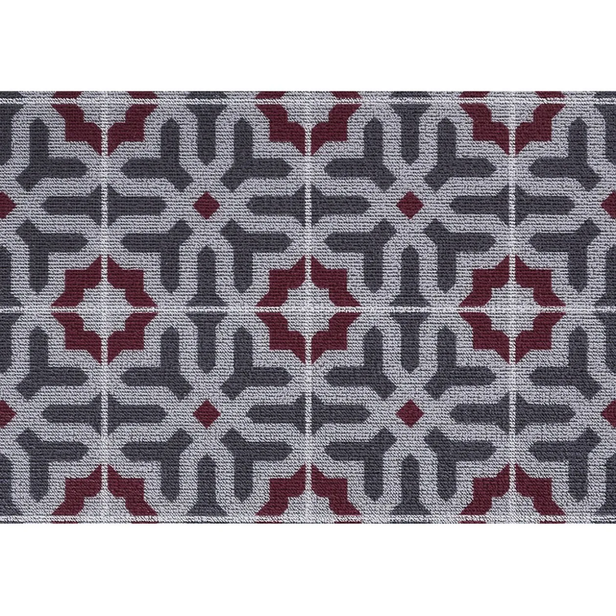 Tapis extérieur antidérapant grattant imprimé carreau ciment 75x45cm