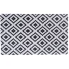 Tapis extérieur design géométrique noir et blanc 75x45 cm