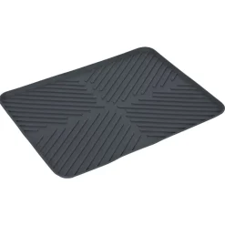Tapis égouttoir en plastique rainuré gris - L.40xl.30cm