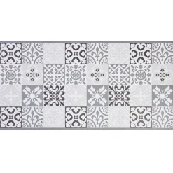 Tapis intérieur extérieur vinyle décor carreau de ciment 99x49 cm