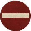 Tapis paillasson rond panneau sens interdit