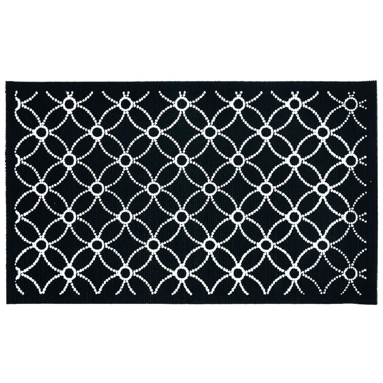 Tapis phosphorescent anti-dérapant et absorbant L28 x 20 cm noir blanc