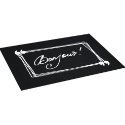 Tapis phosphorescent anti-dérapant et absorbant L28 x 20 cm noir blanc