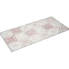 Tapis pvc imprimé carreau de ciment 100x50 cm gris blanc rouge