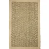 Tapis rectangulaire jonc mer design chevrons