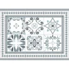 Tapis rectangulaire vinyle motif carreau de ciment 70 x 49,5 cm