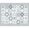 Tapis rectangulaire vinyle motif carreau de ciment 120 x 90 cm