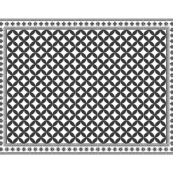 Tapis rectangulaire vinyle motif carreau de ciment 120 x 90 cm