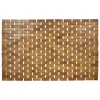 Tapis salle de bain 100% bambou marron 72x45cm