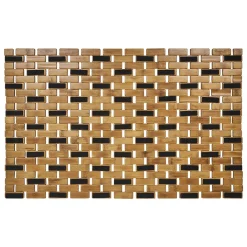 Tapis salle de bain 100% bambou marron 72x45cm