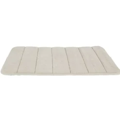 Tapis salle de bain à mémoire forme rectangulaire gris taupe