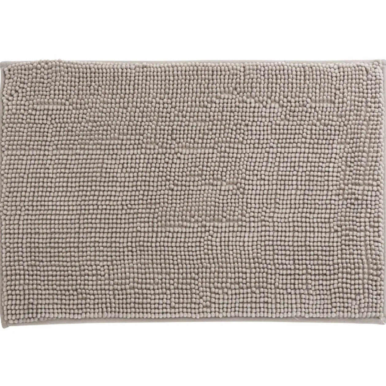 Tapis salle de bain chenille uni taupe