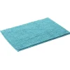 Tapis salle de bain chenille uni bleu