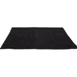 Tapis salle de bain chenille noir