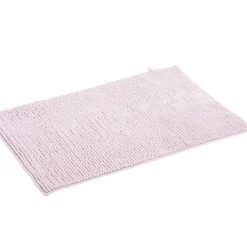 Tapis salle de bain chenille rose
