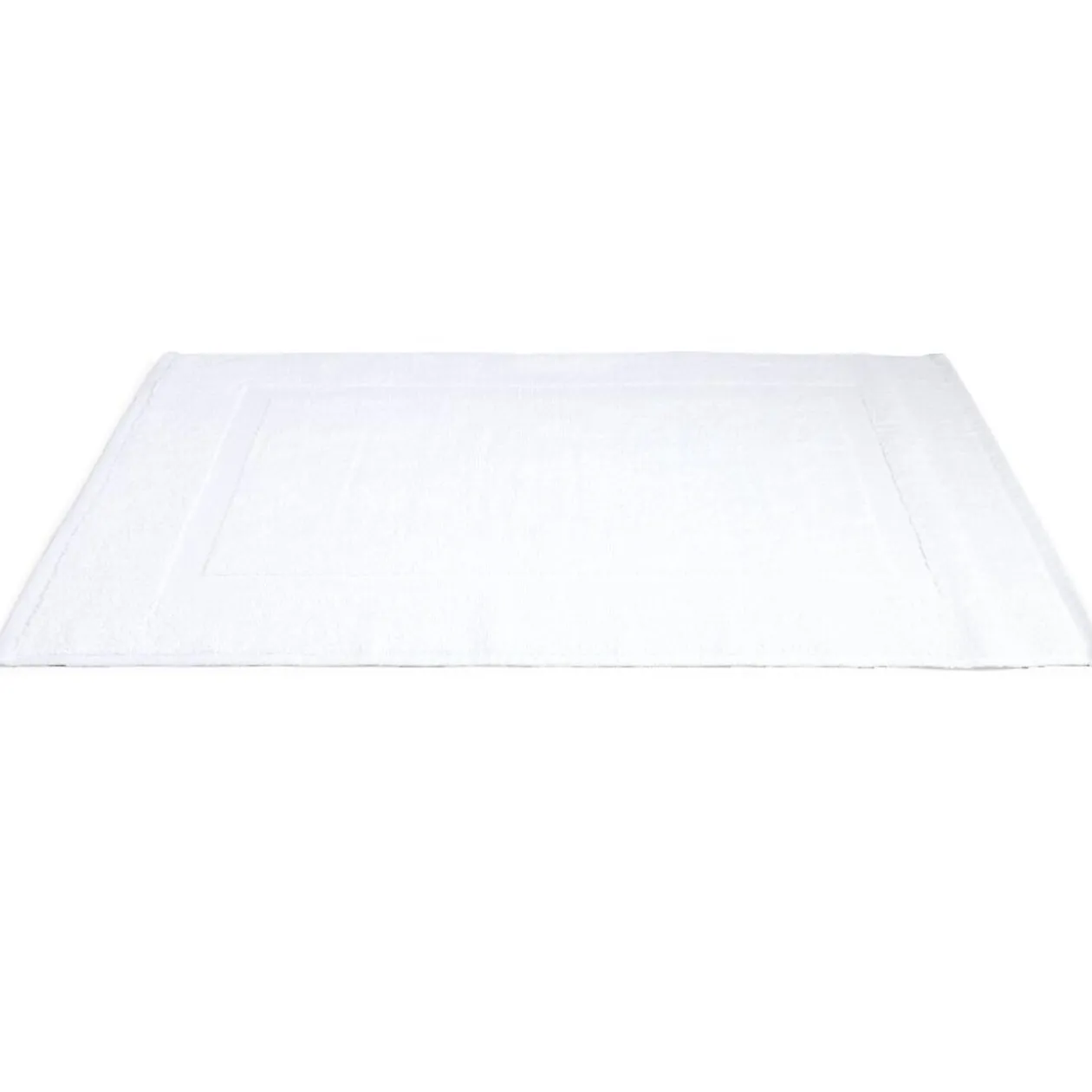Tapis salle de bain coton blanc 70x40 cm