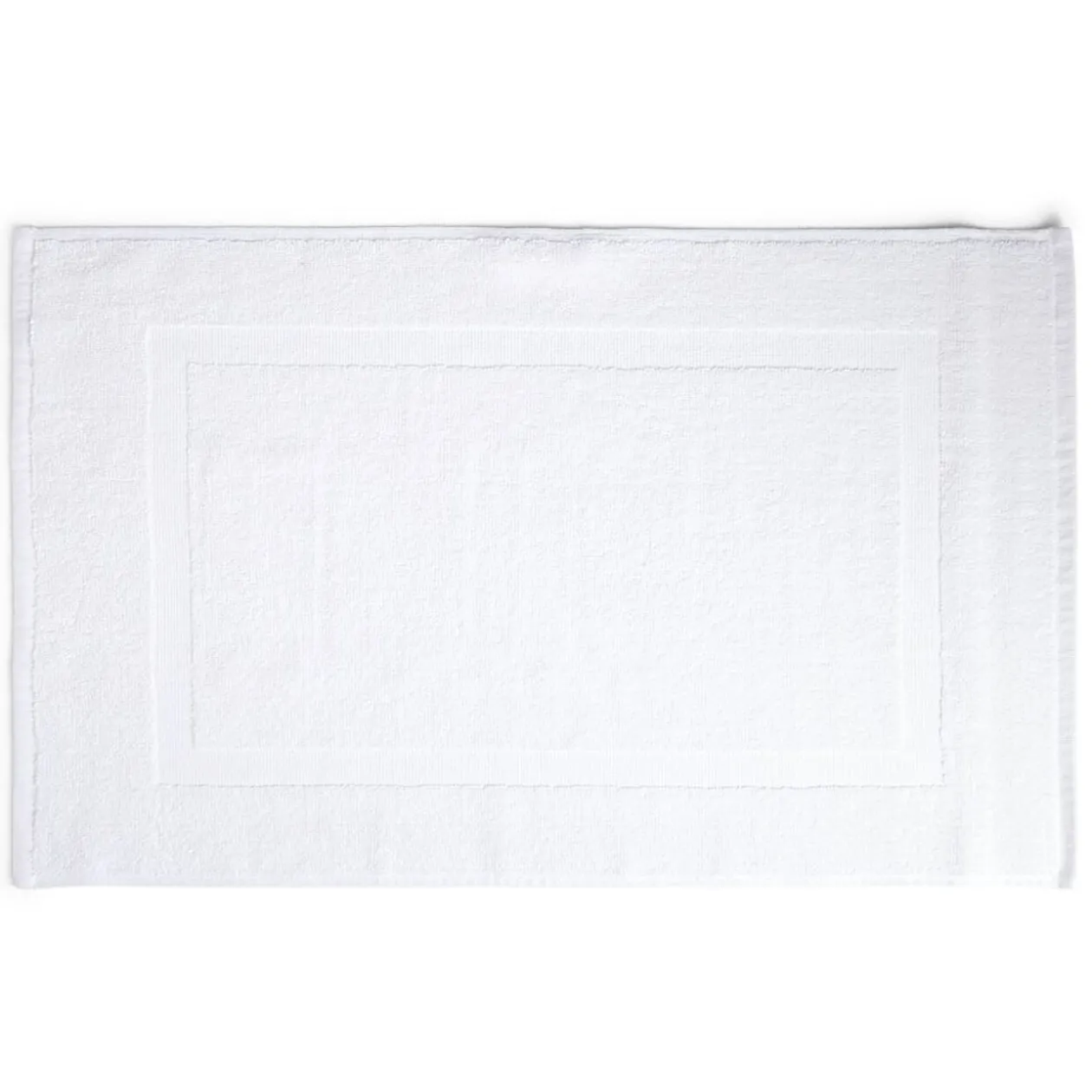 Tapis salle de bain coton blanc 70x40 cm