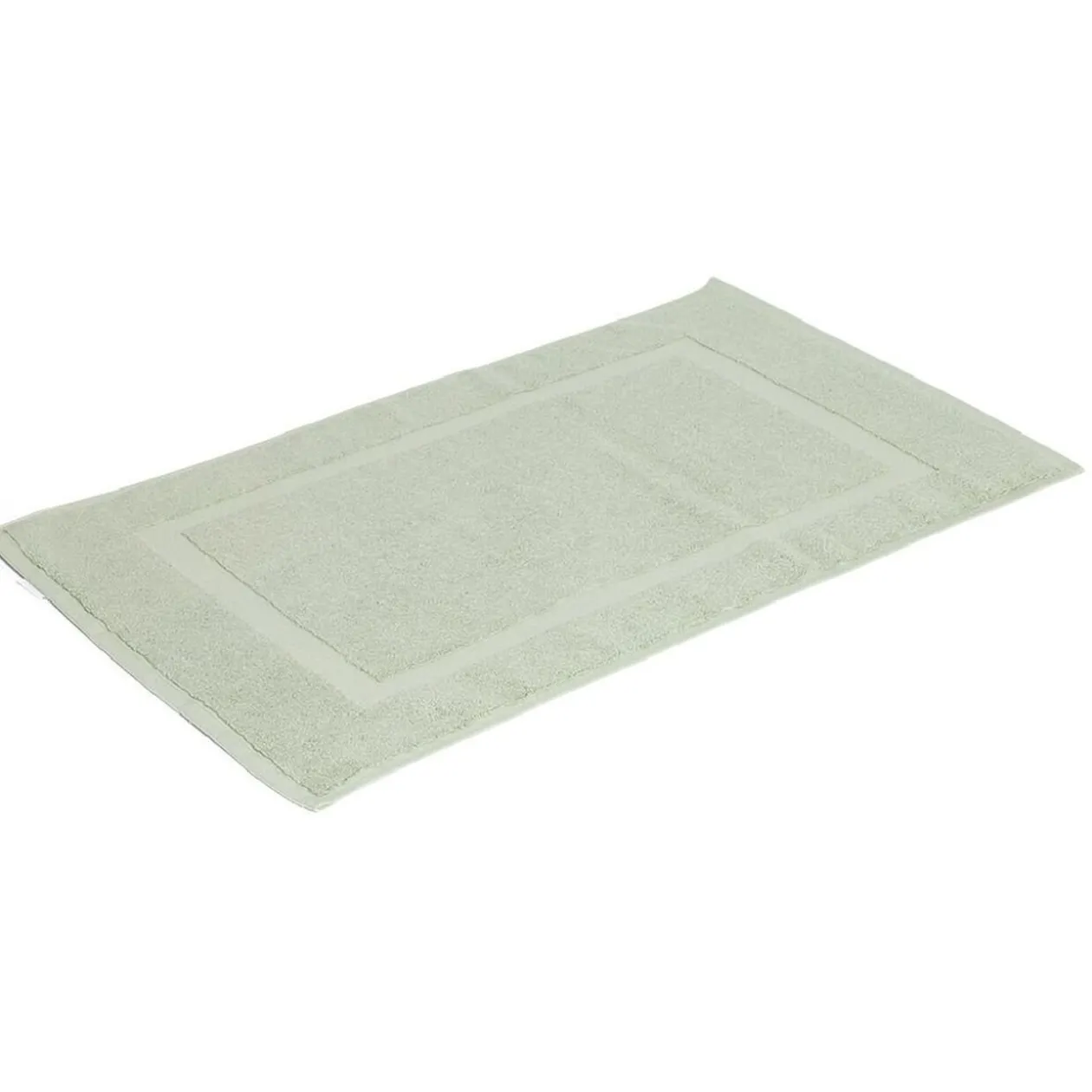 Tapis salle de bain coton vert 70x40 cm