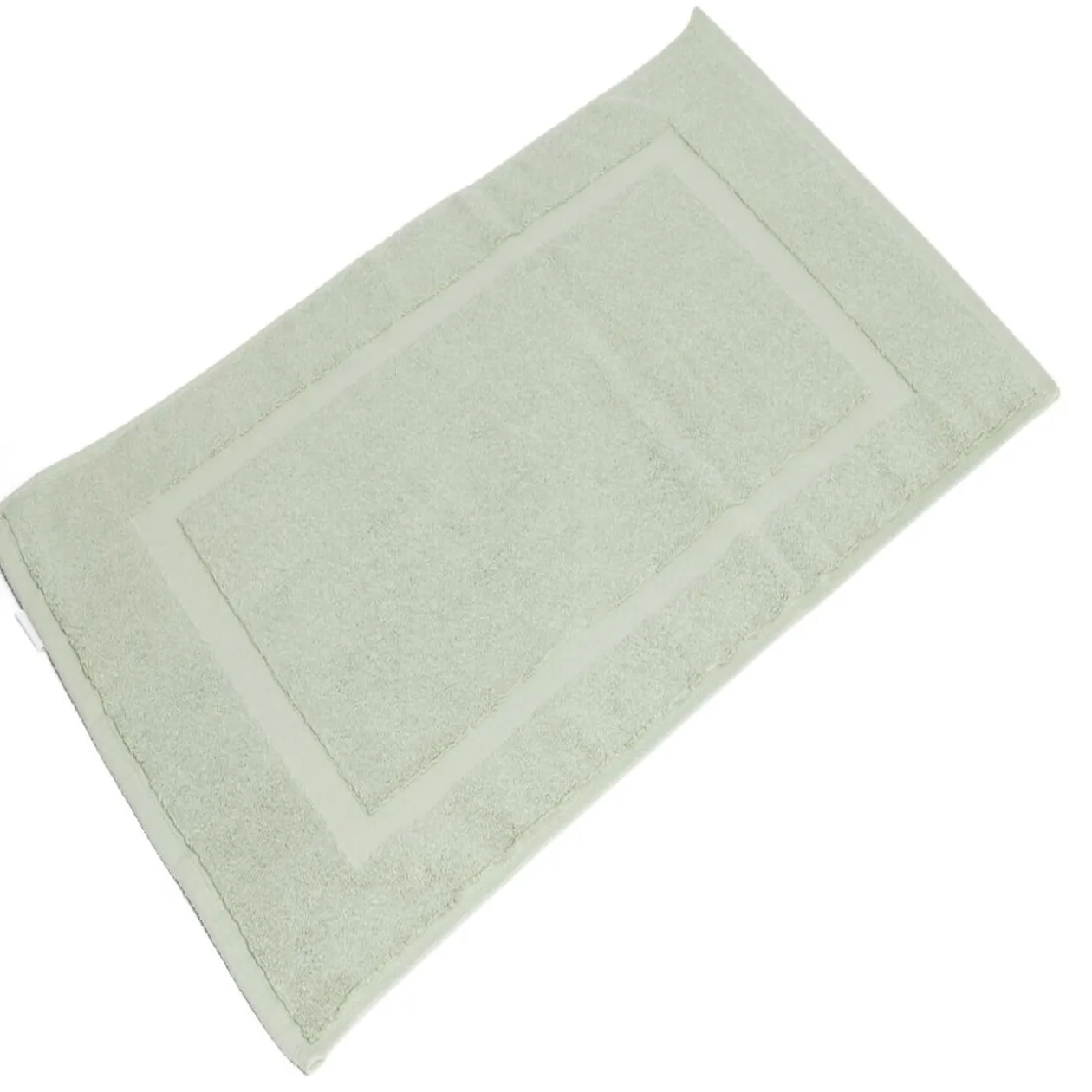 Tapis salle de bain coton vert 70x40 cm
