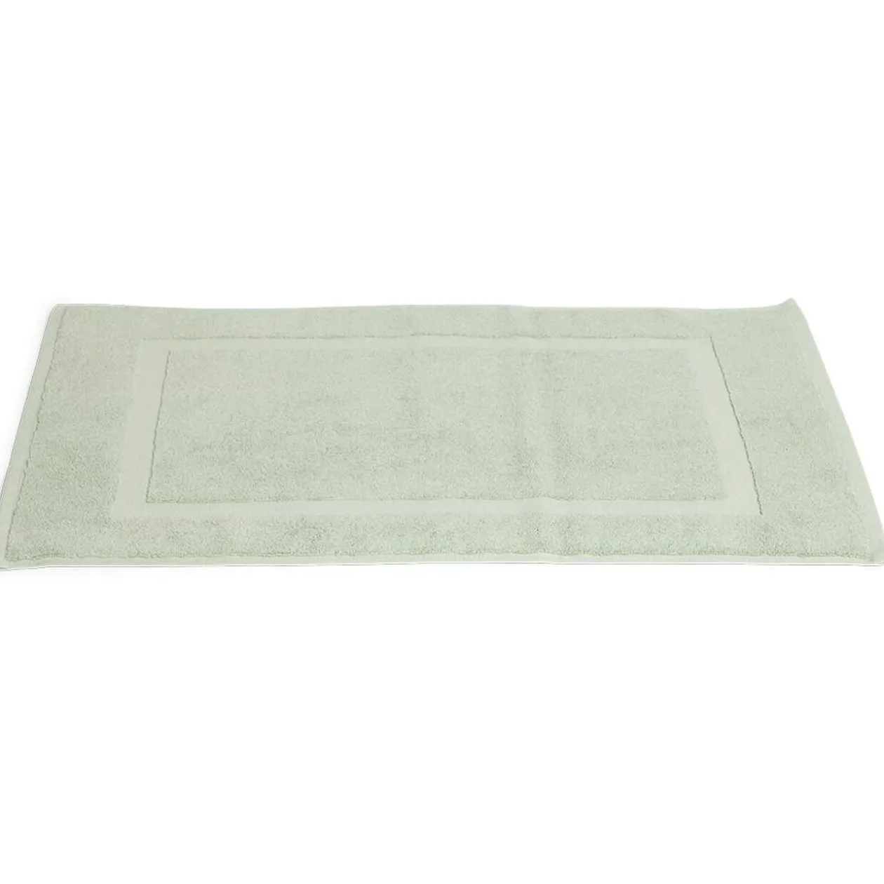 Tapis salle de bain coton vert 70x40 cm