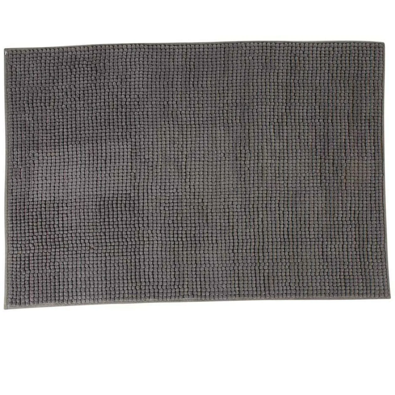 Tapis salle de bain gris chenille