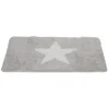 Tapis salle de bain gris design étoile