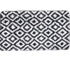 Tapis salle de bain motif géométrique noir blanc
